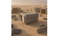 Futuristic-Fi Shipping Container Model Stackable Modular Terrain Kit Immersive