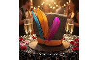 Top Hat with Feathers Novelty Top Hat with Feather Elegant for Performers