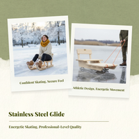 Ice Sled, Adjustable, Outdoor, Detachable, for Kids Adults