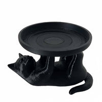 Creative Design Cat Figurine Tray Modern Design Resin Cat Sculpture Tray Multi-Functional for Desktop, Entryway, Bedroom