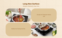 Stainless Steel Divided Hot Pot, Induction Compatible