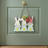 Easter Welcome Plaque Ready to Hang Wooden Easter Sign Indoor & Outdoor Use Wooden Bunny Sign for Party, Wall Decor, Porch