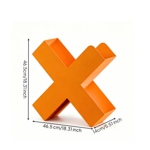 X-Shaped Bookshelf Slim Mini Bookshelf Freestanding Magazine Rack Space-Saving Book Organizer Narrow for Readers, Reading Nook