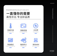 汉邦SS872热风枪拆焊台三合一智能恒温电烙铁bga预热台加热返修台
