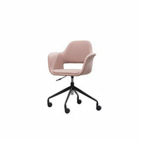 archedd spine Rolling Chair Height Adjustable rotate Seat Space Saving for Bedroom