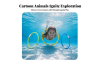 3 Pieces Pool Diving Hoop Reusable Seasonal Fun Item Upright Standing Weighted Diving Hoop