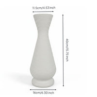 Gourd Shaped Vase Nordic Design Tall Ribbed Vase Lightweight for Living Room