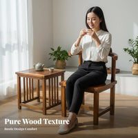 Ship Wheel Armrest Armchair Reclaimed Boat Wood Household Furniture Chinese and Design Oceanic Theme for Business Owners