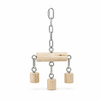 Bird Chew Toy Natural Wood Hanging Bird Toy Chewable Non for Birds