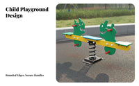 2-Person Bouncy Bouncy Rider Cooperative Play Seesaw Vividly Colored Long-Lasting Design for Children, Children 3+, Playground