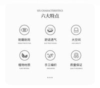狗窝藤编可拆洗夏季透气不易沾毛宠物床金毛泰迪大中型犬四季通用 方形原色窝【不粘毛科技布垫】 大号:67*52cm【适合30斤内宠物】