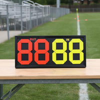 Double-Sided Substitution Board Glow-in-the-Dark Soccer Substitution Board Metal Frame Scoreboard for School Field