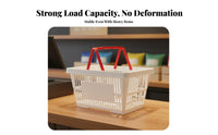 Shopping Basket Lightweight Supermarket Hand Basket Large Capacity Retail Equipment for Shoppers, Store Owners, Snack Shop, Dormitory, Kitchen