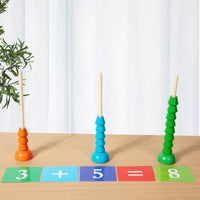 Color Sorting Assembling Toy Hand-Visual Coordination Training Counting Assembler Game Color Matching Game Early Math Learning