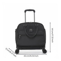 18 Inch Carry on Suitcase Boarding Friendly Cabin-Approved Suitcase Lockable Zippers Rolling Luggage for Passengers, Short Trip