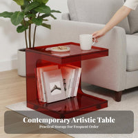 Wheeled C-Table Multi-Functional Household Furniture Space-Saving Design
