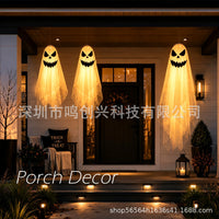 3-Pack Halloween Hanging Evil Mesh Ghost Decorations for Outdoor Lawn, Porch, Indoor