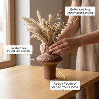 Wabi-Sabi Ceramic Vase, Modern Minimalist Style