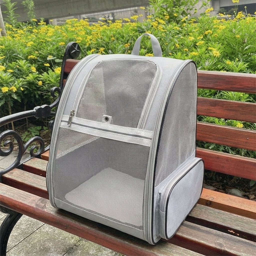 Cat Backpack and Foldable Pet Backpack with Full Mesh, Portable Cat Carrier for Small Cats, Breathable Pet Carrier Backpack for Travel Bag