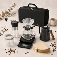 Pour over Coffee Set with Case Portable Trip Coffee Maker Kit All in One for Campers, Office