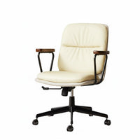Castered rotating Chair Ergonomic Design Upholstered Rolling Chair Adjustable Height Easy Assembly for Students, Adults, Bedroom