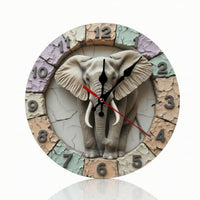 3D Wall Clock Easy-to-Read Clock with 3D Relief Decorative for Bedroom, Office