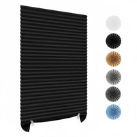 Self Pleated Shade Dustproof Cordless Pleated Window Shade Waterproof Easy-Mount Window Coverings for Renters, Dorm Room, Washroom