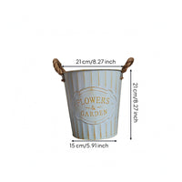 Metal Hanging Planter Drainage Hole Hanging Planter Container Distressed Retro