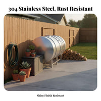 Stainless Metal Water Tank Thickened Wall Rooftop Water Structure Stainless Steel Pressure Tank for Homeowners, Outdoor, Farm, Factory