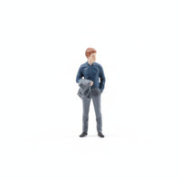 2.8 Cm Tall Miniature Male Figure Standing 1:64 Scale Figure Realistic Details Suit-Wearing Figurine