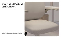 Highspine Reclining Chair with Footrest Height Adjustable rotate Seat for Study
