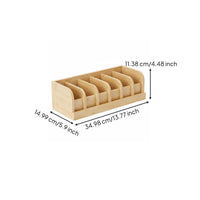 Belt Organizer Narrow Compartments Bamboo Drawer Organizer Open Top