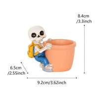Climbing Skull Planter Resin Skull Planter Friendly Skeleton Pot Decor for Balcony