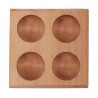 Beech Wood Egg Tray Handcrafted Wooden Egg Holder Farmhouse Decor Kitchenware for Pantry