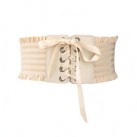 PU Leather Waist Cincher Decorative Wide Corset Belt Adjustable for Women