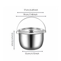 Lard Rendering Can with Strainer Easy to Clean Multi-Purpose Cooking Pot