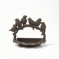 Cast Metal Avian Feeder Garden Ornament Compact for Balcony, Entryway