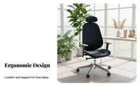 Highrear Ergonomic Chair Reclining Function Office Furniture Adjustable Headrest 360° rotate for Students, Study Room