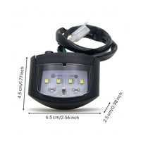 Motorcycle Registration Plate Light Compact for Repairs, Builders