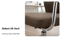 Wheeled Desk Chair with Armrests Height Adjustable Office Furniture Ergonomic Design Support for Students, Workspace