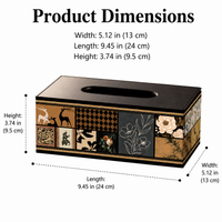 Wooden Tissue Box Holder, New Chinese Countertop Tissue Box Cover with Storage, 24x13x9.5cm for Living Room, Hotel, Office