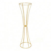 Flower Holder Stand Freestanding Geometric Flower Holder Stand Golden Decorative Piece for Aisle Decoration