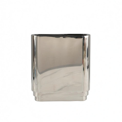 Rectangular Mirror Vase Silver Mirrored Vase Luxury Look