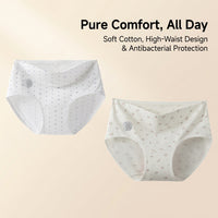 Women's High Waisted Knickers with Extended Gusset for Enhanced Coverage, 100% Breathable Multipack Postpartum C Section Design