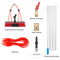 26FT Telescopic Water-Fed Brush for Solar Panel and Window Cleaning