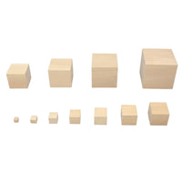 Learn Through Play Wooden Cube Blocks Brain-Stimulating Solid Geometry Blocks Long-Lasting Construction Math Counting Cubes Develops Fine Movement Skills for Children, Preschoolers, Toddlers, School, Classroom, Daycare