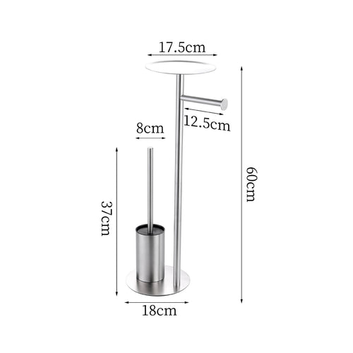 Freestanding Toilet Paper Holder Stainless Steel Toilet Roll Holder Standing Bath Tissue Stand Hotel