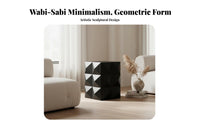 Distressed Cube Table Minimalist Aesthetic Tiered Side Table Easy Assembly