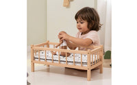 Wooden Doll Bed Miniature Doll Cozy Bed Furniture for Kids, Young Children, Playroom