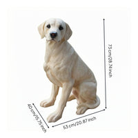 Seated Labrador Statue Floppy Ears Labrador Dog Sculpture Large Home Decoration